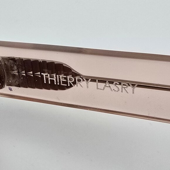 Thierry Lasry Gambly 1705 Crystal Peach Frame Brown Lens Cat Eye Sunglasses 49mm - Picture 8 of 12